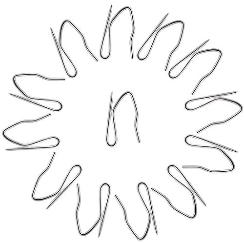 Nydotd 58PCS Rustproof Stainless Steel Curtain Hooks - 1.2 Inch Silver