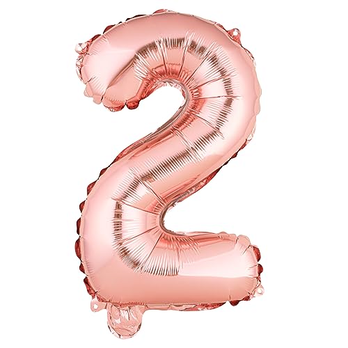 Mylar Number 2 Balloon - Reusable Self-Sealing Party Decoration