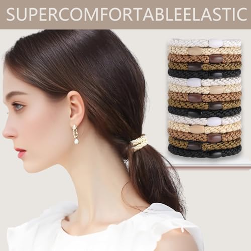 Suniya Hair Ties 80-Piece Set - No Damage Elastic Ponytail Holders