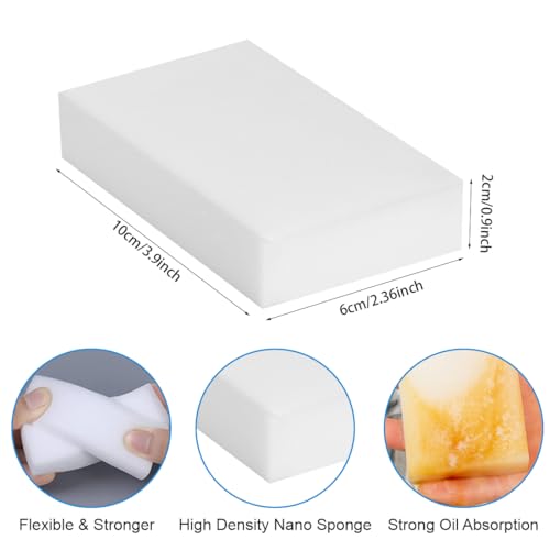 Magic Sponge Eraser Cleaning Sponges - Set of 10 Multi-Surface Scrubbers