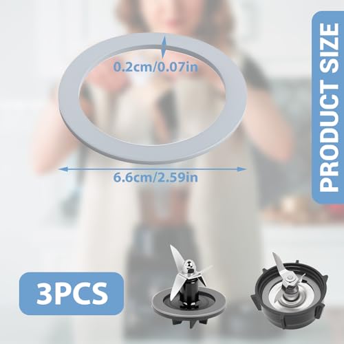 3-Pack Replacement Gaskets for Oster Blenders - Leak-Proof Seal