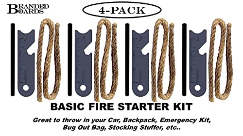 Basic Fire Starter Kit 4-Pack - Emergency Survival Tool Set