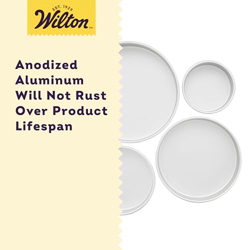 Wilton 4-Piece Round Cake Pan Set - PFAS-Free, 8-14 in.