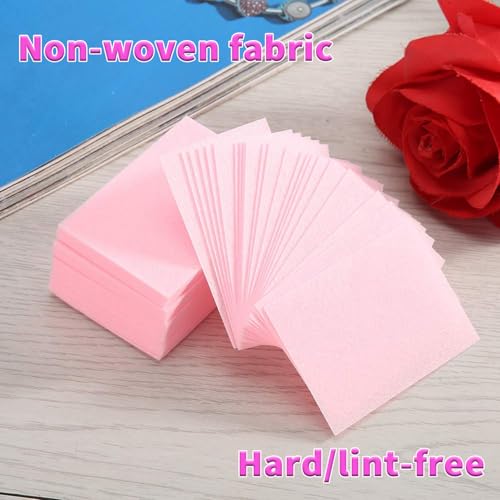 BNWannengwu 450 Pcs Lint-Free Nail Wipes & Cleaning Pads - Pink