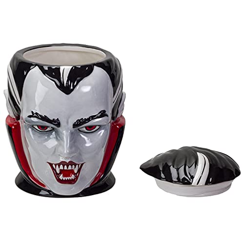 Halloween Vampire Ceramic Cookie Jar - Spooky Kitchen Decor & Storage