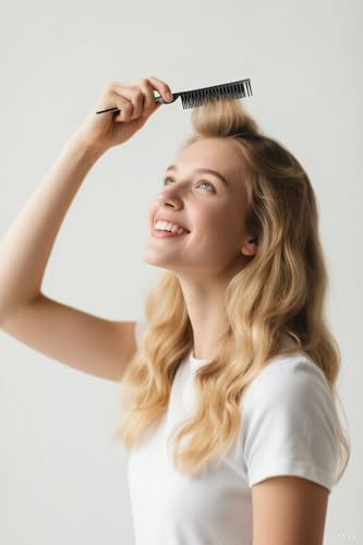 3-Row Curling Comb Set for Curly Hair Detangling and Styling - 4 Pack