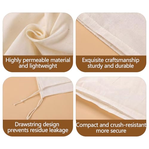30 Pcs Reusable Natural Cotton Spice Bags for Cooking & Tea