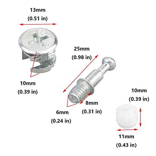 Antrader Furniture Cam Lock Connecting Fittings - 30 Sets