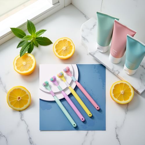 Three-Sided Soft Hair Toothbrush with Wrap-Around Design for Deep Oral Care
