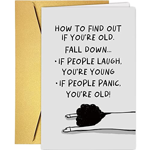 Funny Old Birthday Card for Women, Humorous 50th & 60th Card