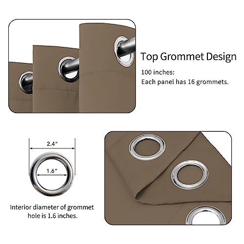 Easy-Going Blackout Curtains, Camel, 100x96 in, 1 Panel