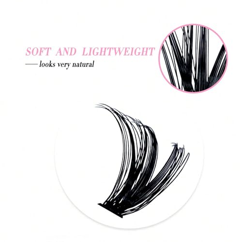 60D Lash Clusters D Curl Wispy Individual Eyelash Extensions Tray