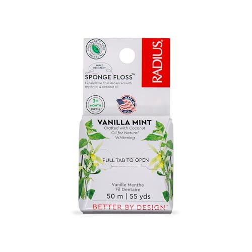 RADIUS Vegan Sponge Floss Vanilla Mint 55yd