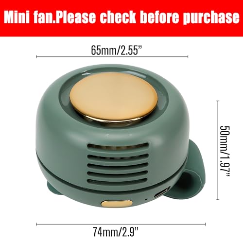 Mini Bladeless Clip-On Fan with 3 Speeds - Portable Wearable Cooler