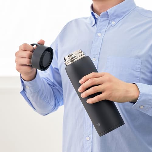 Zojirushi SU-DA Stainless Vacuum Mug 34 oz (1 Liter) Charcoal Black, BPA-free