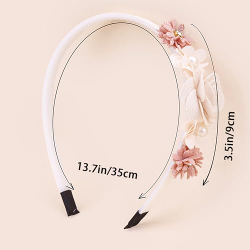 Ainvhh 2 PCS Rose Flower Headband Boho Floral Hair Band Crown for Women
