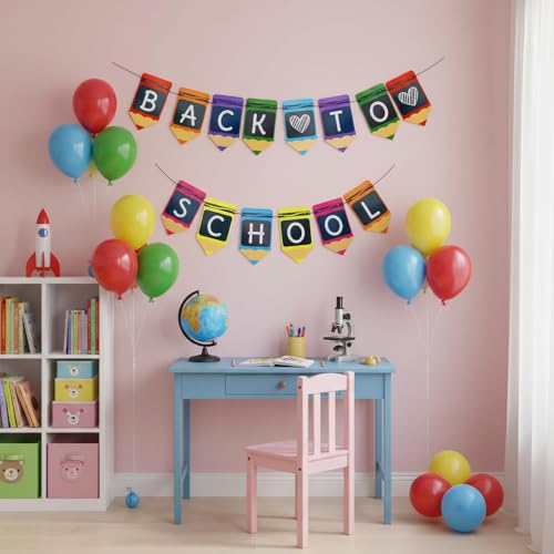 Back to School Banner - Welcome Sign for Classroom & Home Decor