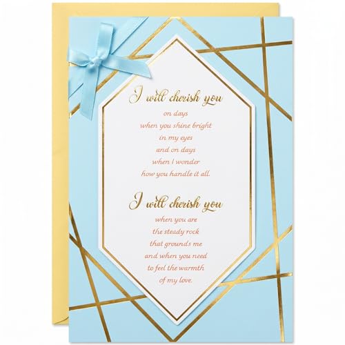 Romantic Birthday Card for Husband or Wife | Gold Foil Design