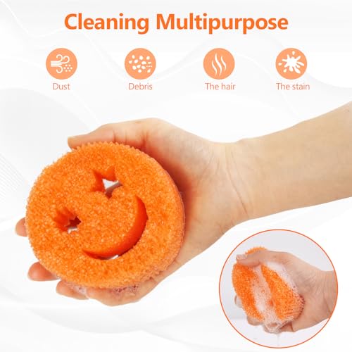 Durable Non-Scratch Kitchen Sponges - 6 Pack, Odor Resistant