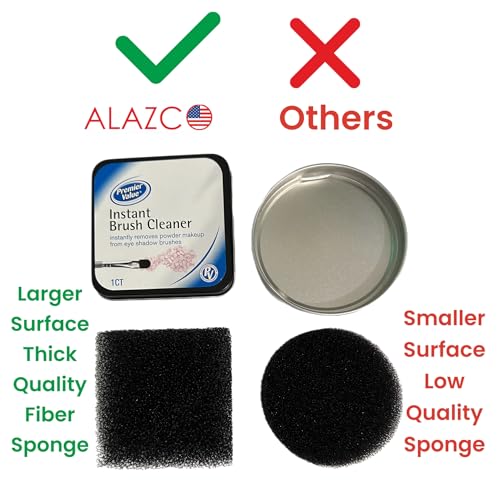 ALAZCO Instant Makeup Brush Cleaner Sponge Dry Color Switcher Tin