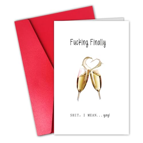 Blunt Congratulations Card - Sarcastic 'F*cking Finally' Quote