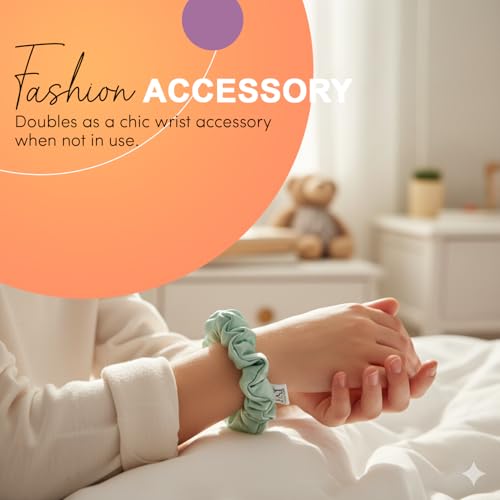 HAI LIL' SILKY Silk Scrunchie Elastic Hair Tie Aqua