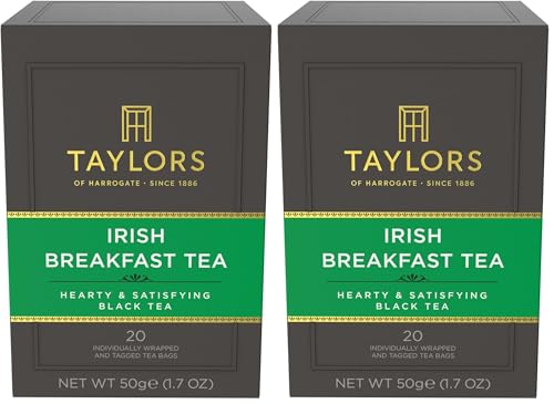 Taylors of Harrogate Irish Breakfast Black Tea, 40 Teabags (Pack of 2)
