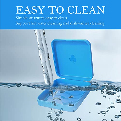 ARGOMAX Slim Aligner Case - Portable Retainer Box with Airflow Slots, Blue
