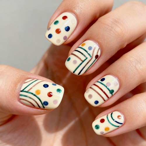 Vigorm Nail Art Striping Brush - Fine Line Detail Pen for Waves and Patterns
