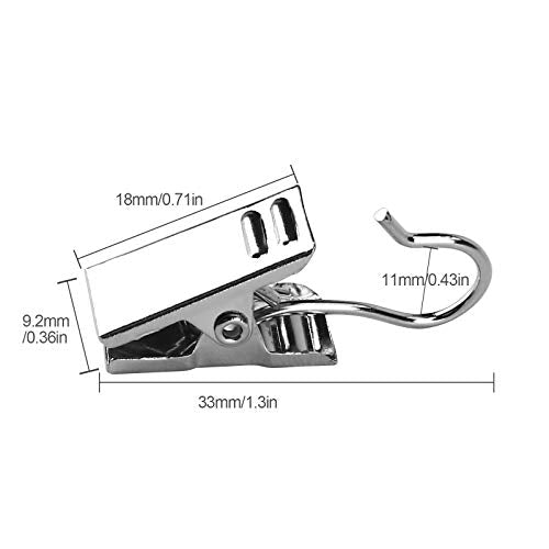 Heavy Duty Stainless Steel Curtain Clips - 50PCS for Drapes & Decor