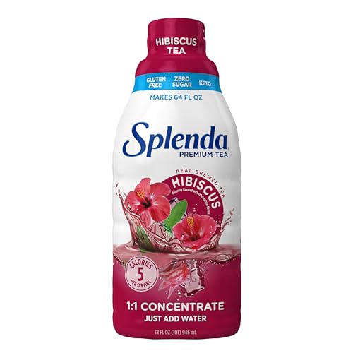 SPLENDA Premium Hibiscus Tea Concentrate, Sugar-Free, 32 Fl Oz