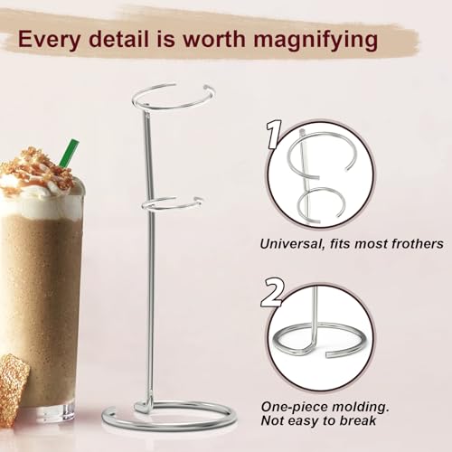 HOMEXUP Milk Frother Stand - Universal Heavy Duty Holder for Handheld Frothers