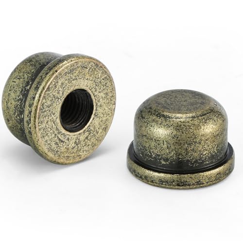 2pcs Solid Brass Lamp Finials 1/4-27 Thread Decorative Knob for Lamp Shade