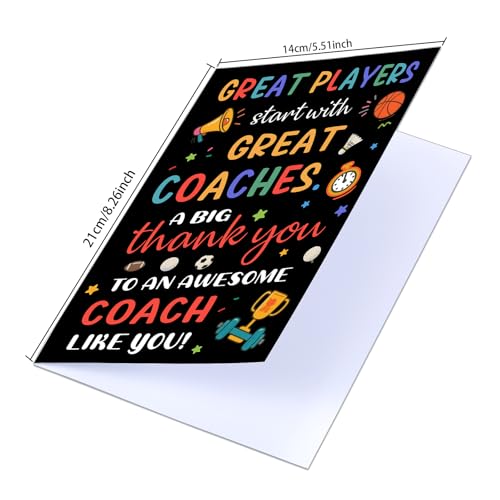 Thank You Coach Cards - Appreciation Gifts for All Sports
