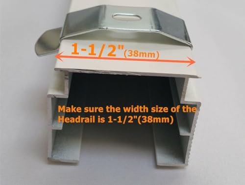 Vertical Blind Mounting Bracket Clips - 3 Pack, 4" White for 1-1/2" Headrail