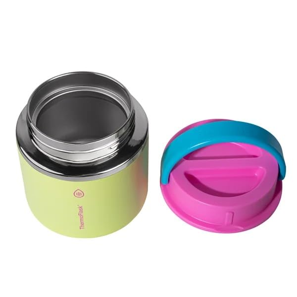 ThermoFlask 20 oz Insulated Food Jar, 2-Pack, Pink and Blue, Hot 12 Hours Cold 24 Hours (Pink and Yellow)