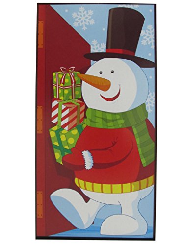Snowman Christmas Door Cover - 30" x 5' Weather Resistant Decor