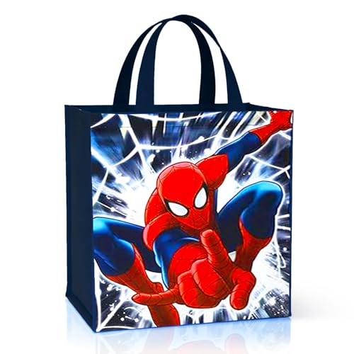 Marvel Spiderman Reusable Tote Bag - Large Double Sided Grocery Bag