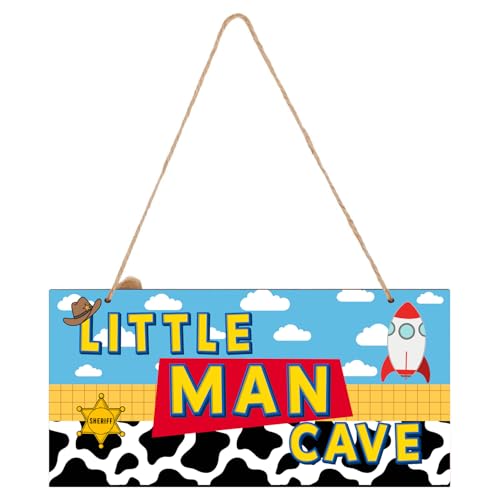 Cartoon Story Wall Decor - Blue Sky & White Cloud Sign for Boys