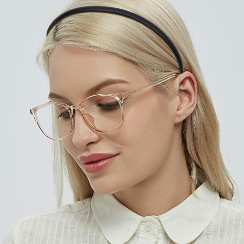 Uintoon 6Pcs Black Non-Slip Thin Plastic Headbands with Teeth for Women
