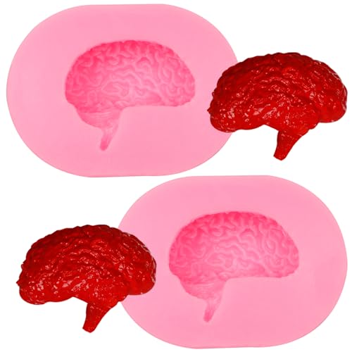 Brain Silicone Molds - 2 Pcs Human Organs Dessert Molds
