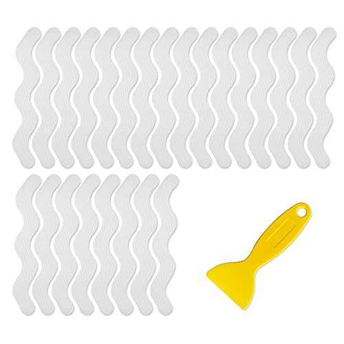WIBUE 24-Piece Non-Slip Bathtub Stickers - Wave Shape Safety Decals