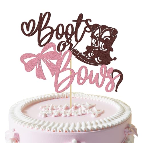 Boots or Bows Cake Topper for Gender Reveal & Baby Showers