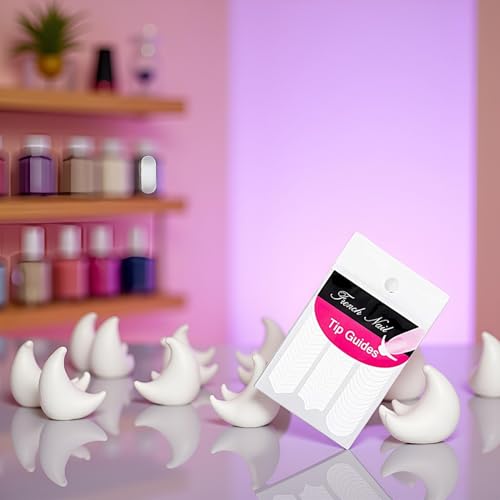 French Manicure Nail Art Stickers 48 Pcs Self-Adhesive Tip Guides Stencils