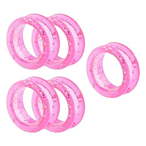 5Pcs Pink Silicone Scissors Finger Rings Grips for Hair Cutting Shears