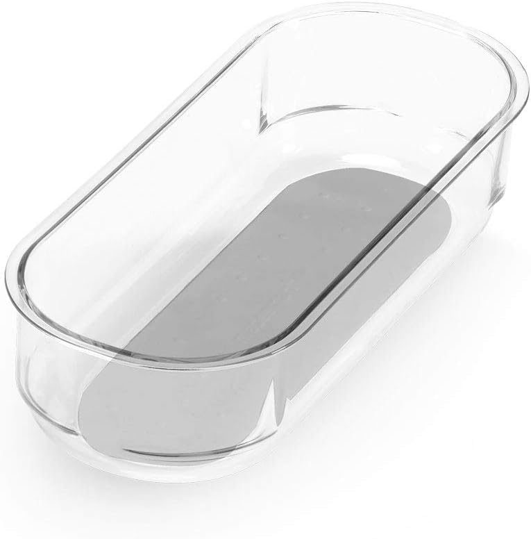 madesmart Clear Storage Bin, 8 x 3 Inch Multipurpose Drawer Organizer