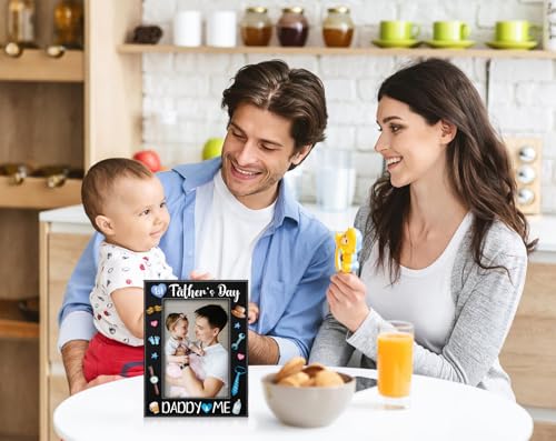 First Father's Day Picture Frame for New Dad - 4x6 Baby Photo Holder