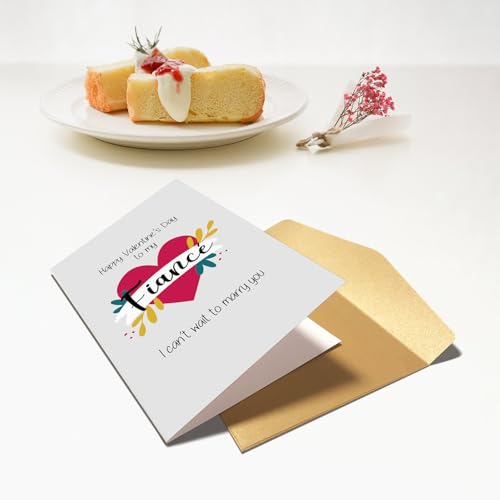 Fiance Valentine's Day Greeting Card - I Can't Wait to Marry You