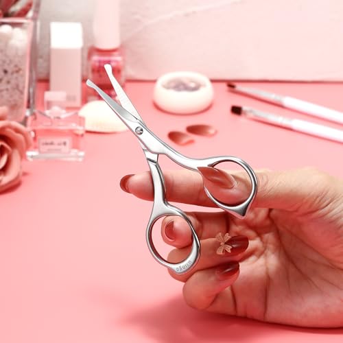 LIVINGO Precision Nose Hair Scissors with Rounded Safety Tips