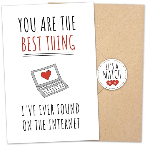 Romantic Valentine’s Day Card for Him or Her with Envelope